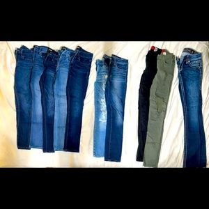 Bundle of 11 women’s name brand jeans